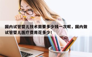 国内试管婴儿技术需要多少钱一次呢，国内做试管婴儿医疗费用花多少！