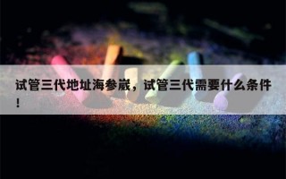 试管三代地址海参崴，试管三代需要什么条件！