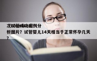 〖Fourteen〗、
次试管成功案例分析图片？试管婴儿14天相当于正常怀孕几天？