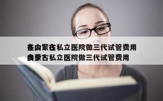 在内蒙古私立医院做三代试管费用
多少？在内蒙古私立医院做三代试管费用
多少？