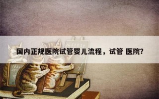 国内正规医院试管婴儿流程，试管 医院？