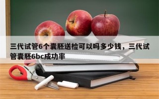 三代试管6个囊胚送检可以吗多少钱，三代试管囊胚6bc成功率