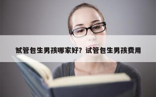 试管包生男孩哪家好？试管包生男孩费用
？