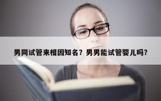 男同试管来相因知名？男男能试管婴儿吗？