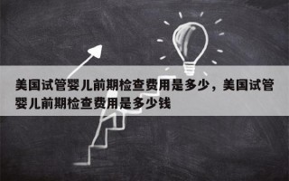 美国试管婴儿前期检查费用是多少，美国试管婴儿前期检查费用是多少钱