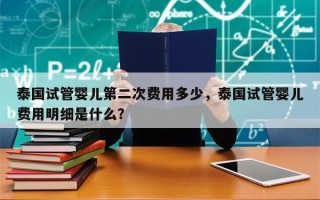 泰国试管婴儿第二次费用多少，泰国试管婴儿费用明细是什么？