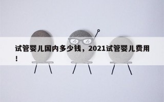 试管婴儿国内多少钱，2021试管婴儿费用！